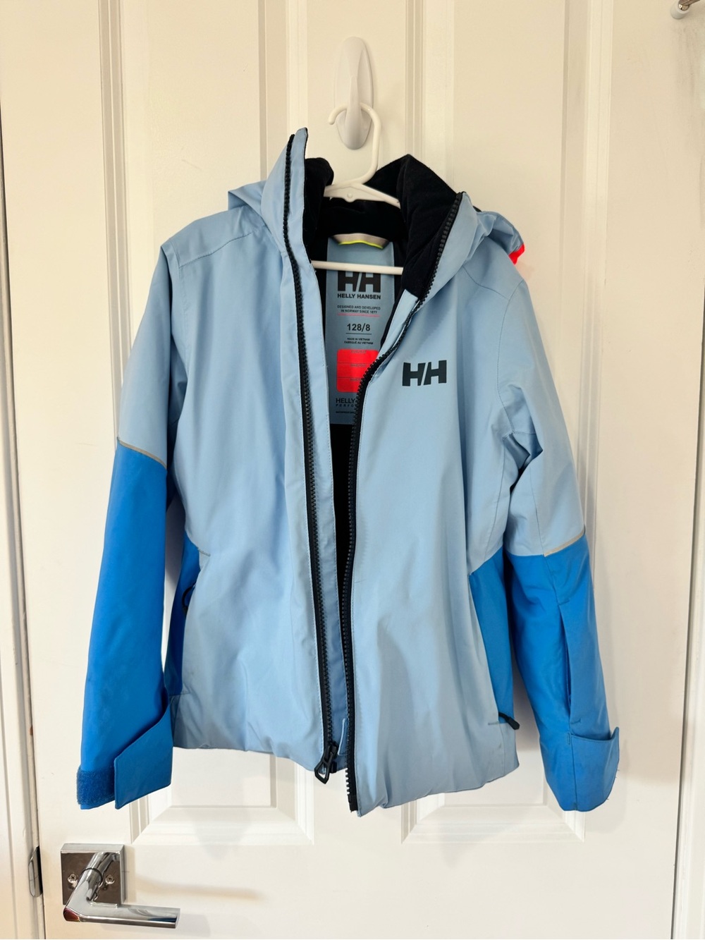 Helly Hansen Light Blue & Bright Blue Kids Ski Coat